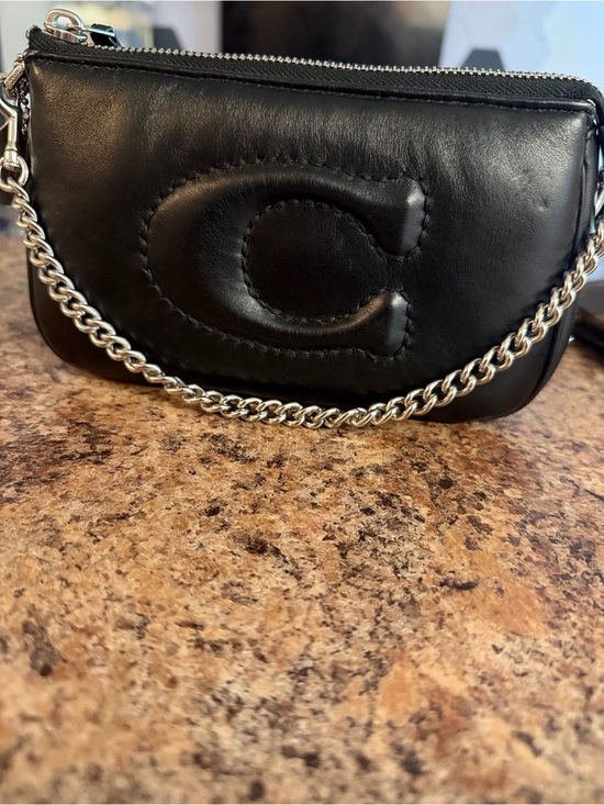 Coach Handbags - Coach Black Quilted Mini Chain Wristlet